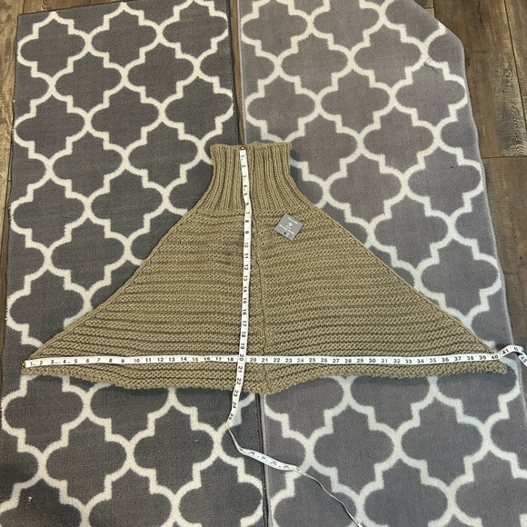 Gelso Bianco Firenze Wool Alpaca Knitted Turtleneck Ponch Sweater NWT OS - Picture 5 of 6